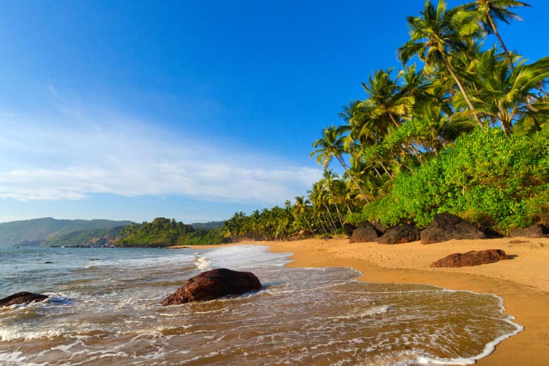 Quiet beach in South Goa
