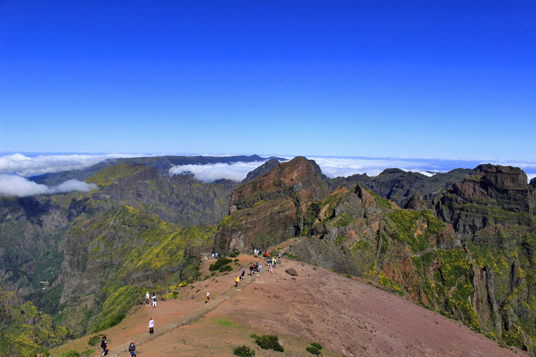 The ridge walk down from Pico do Arieiro, Madeira