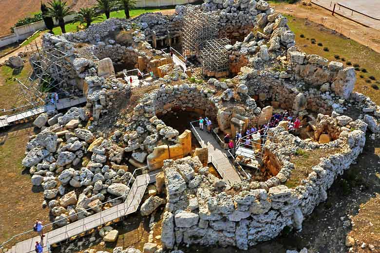 Explore the ancient ruins of the Ggantija Temples, Gozo