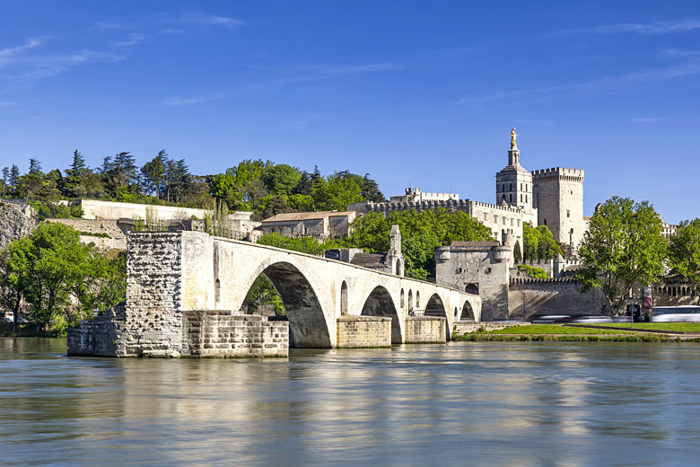 What remains of the famous St Benezet bridge in Avignon