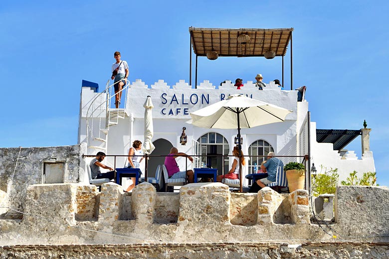 The Salon Bleu, perched on the kasbah ramparts