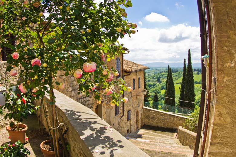 San Gimignano, Tuscany, set amid rolling vineyards
