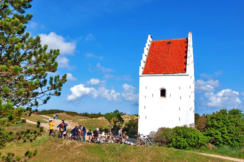 Cycle tour to the sand-covered church, Skagen