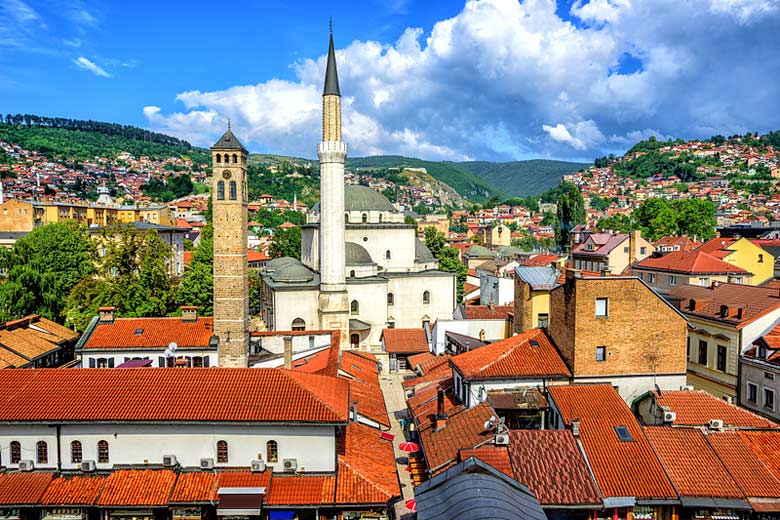 Sarajevo old town and the Gazi Husrev-beg Mosque