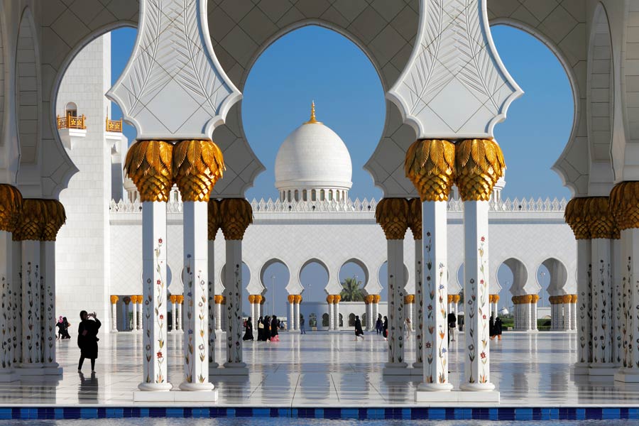 Inside the magnificent Sheikh Zayed Mosque, Abu Dhabi
