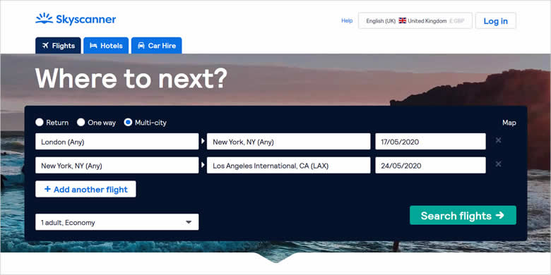 Skyscanner: Find cheap multi city flights Skyscanner: Find cheap multi city flights