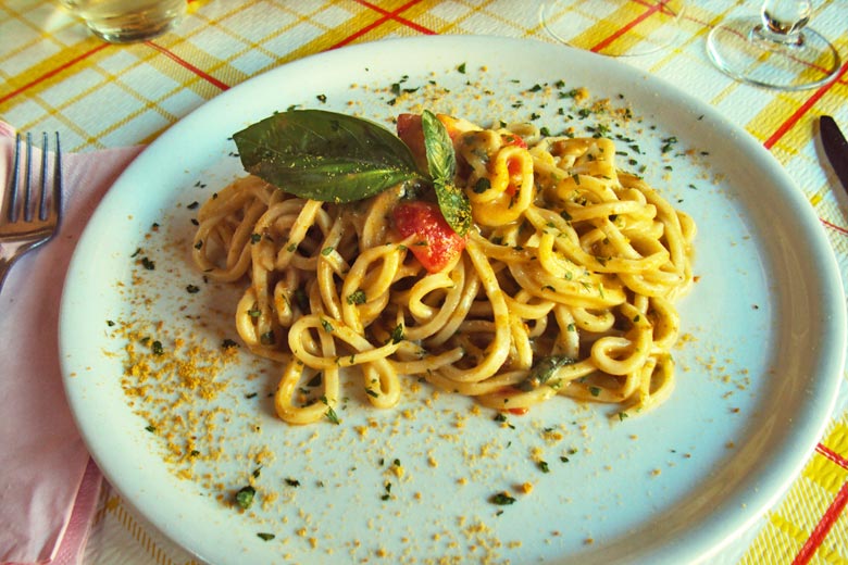 Spaghetti with Bortaga, Sardinia