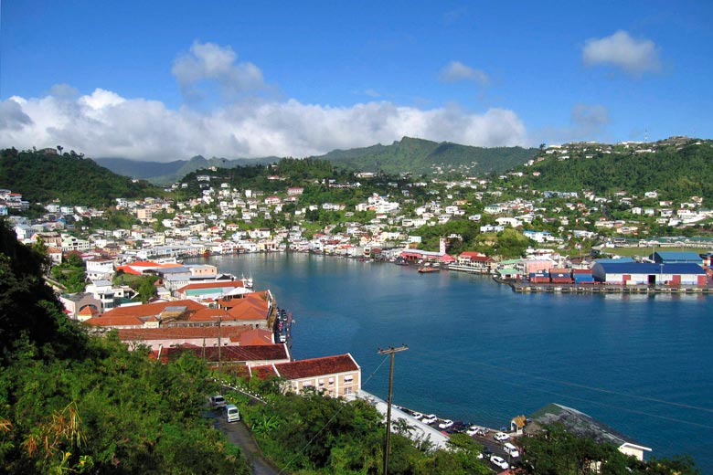 The small town of St George's, capital of Grenada