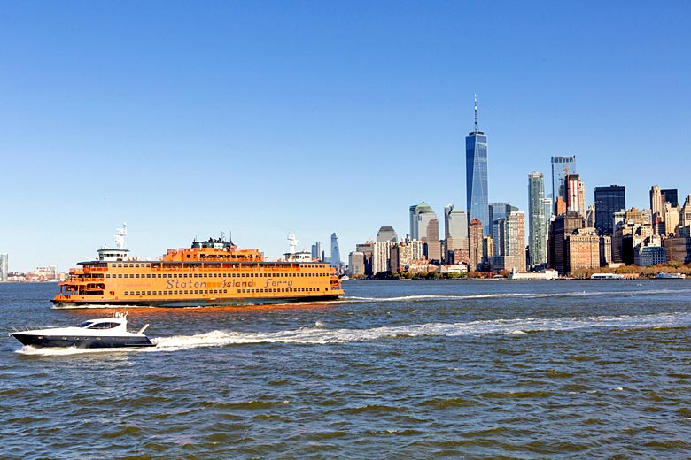 Enjoying the view: the Staten Island Ferry in Upper New York Bay