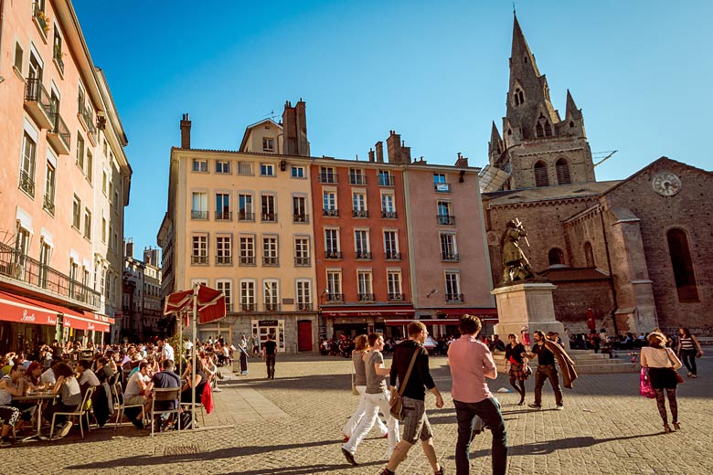 Enjoy a drink in one of Grenoble's many sunny squares