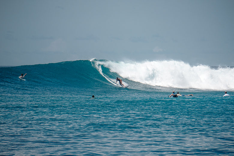 Venture beyond the reefs to find great surfing