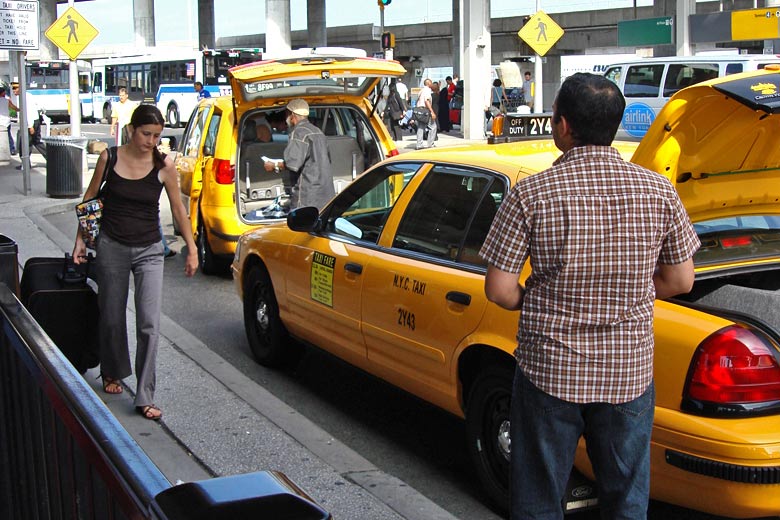 Taxi rank at JFK airport