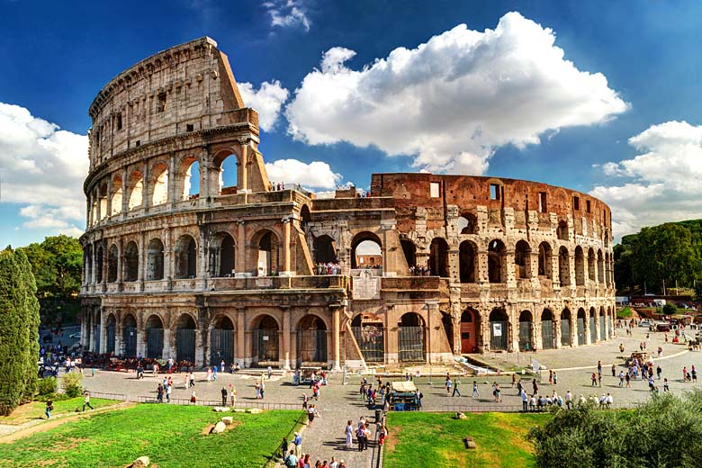 The Colosseum in Rome is the size of a modern football stadium