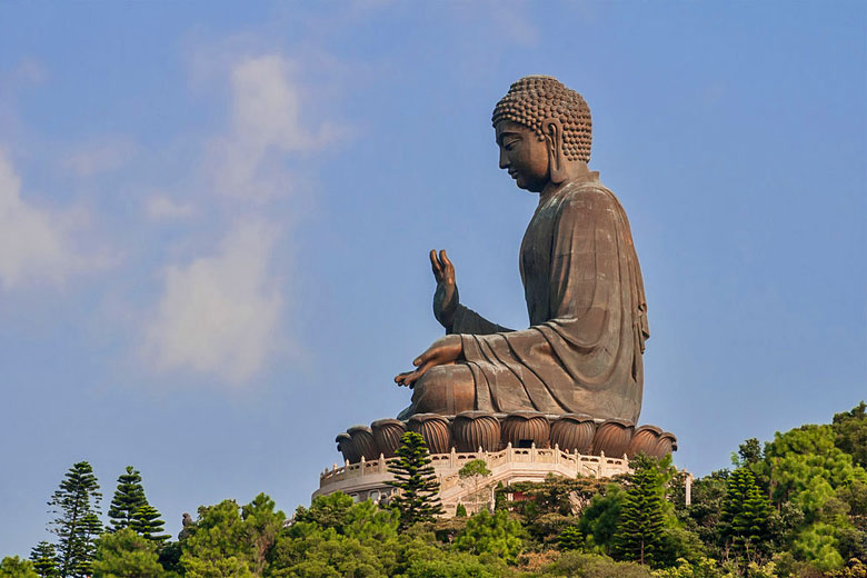 The 34 metre high Tian Tan Buddha on Lantau Island, Hong Kong