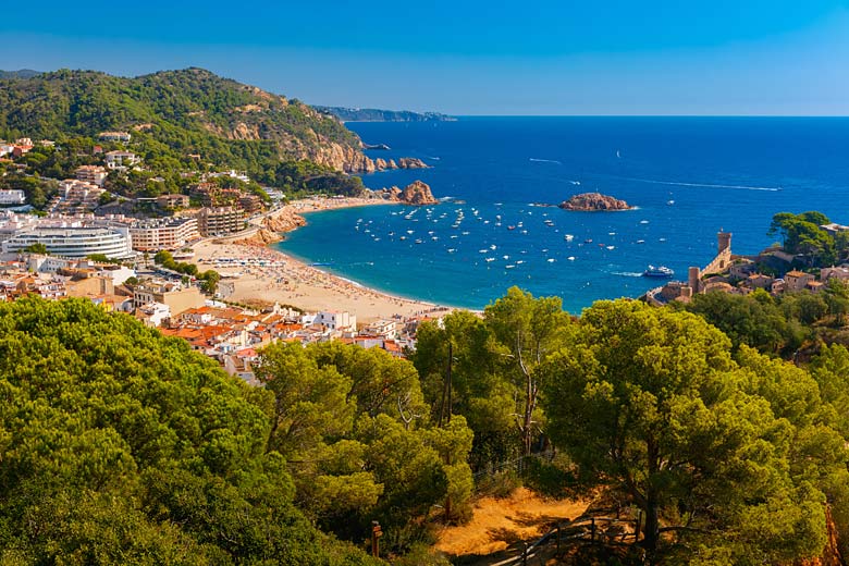 The resort town of Tossa de Mar, Costa Brava, Spain