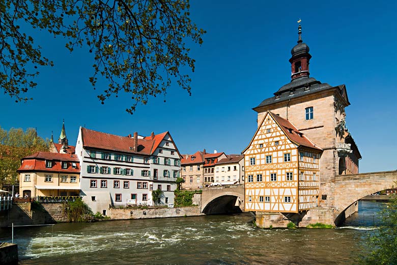 The Town Hall bridging the gap in beautiful Bamberg
