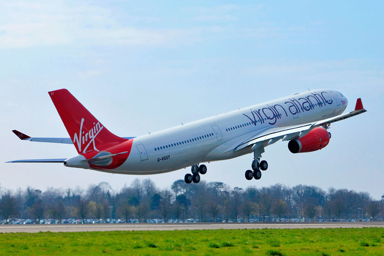 Virgin Atlantic flight taking off