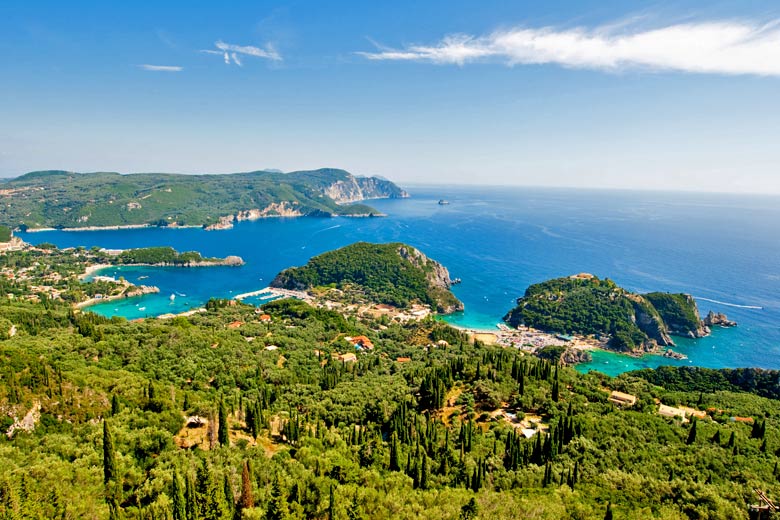 Bay on the west coast of Corfu, Greece