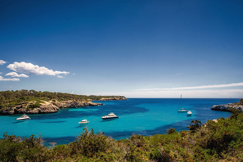 The wild coastline of Mondrago Natural Park, Majorca