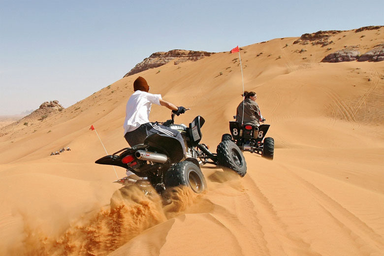 Quad Biking in the desert - photo courtesy of Dubai Tourism Quad Biking in the desert - photo courtesy of Dubai Tourism