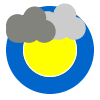 Scattered clouds (0-2 mm of rainfall expected)