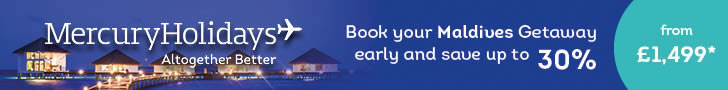 Mercury Holidays: Save up to 30% on holidays to the Maldives