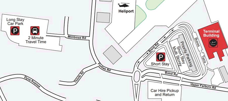 Aberdeen Airport parking map Aberdeen Airport parking map