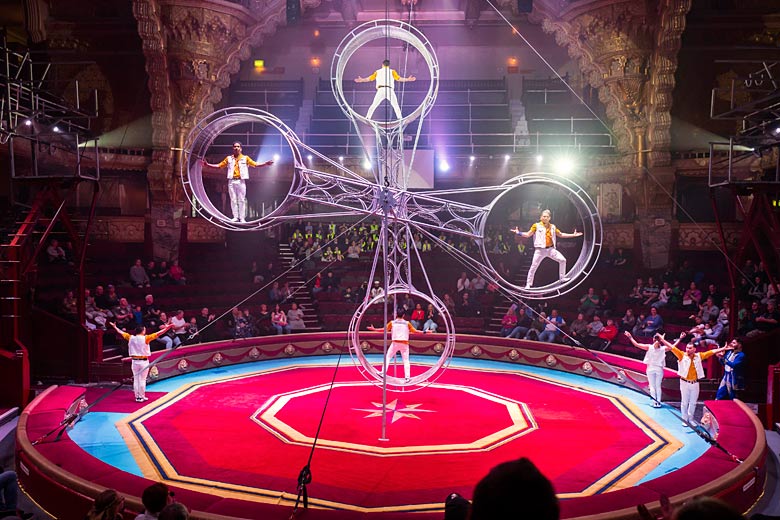 Acrobats at the Blackpool Tower Circus Acrobats at the Blackpool Tower Circus