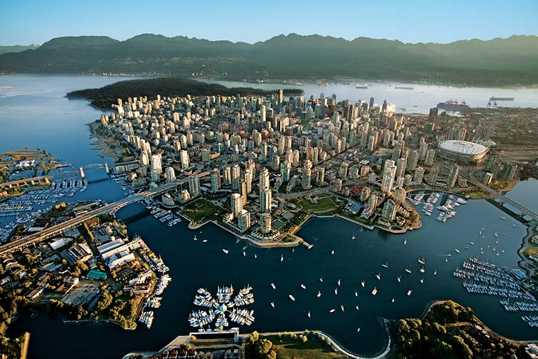 Aerial view of the city centre, Vancouver, British Columbia - photo courtesy of Tourism Vancouver Aerial view of the city centre, Vancouver, British Columbia - photo courtesy of Tourism Vancouver