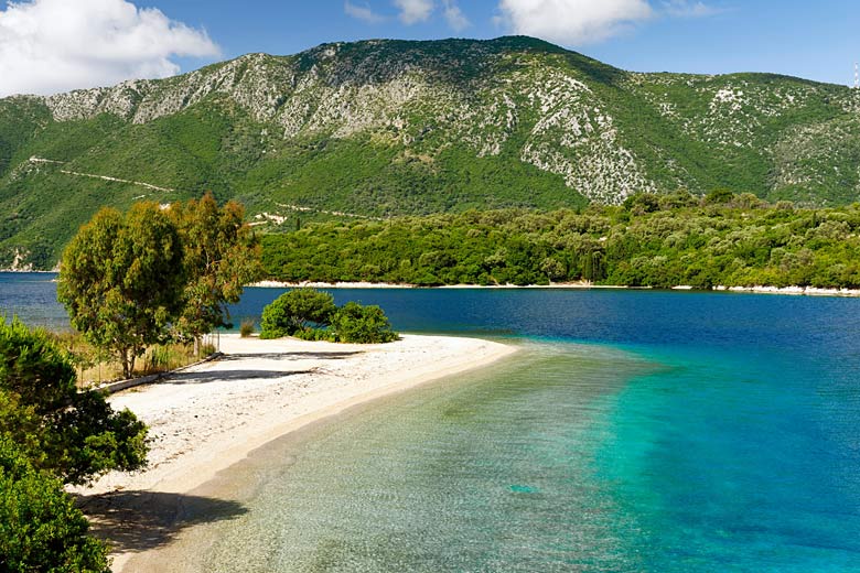 Remote Ammoglossa Beach on the isle of Meganisi