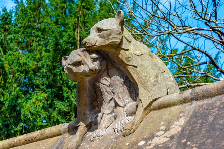 Sculpture on the Animal Wall in Bute Park