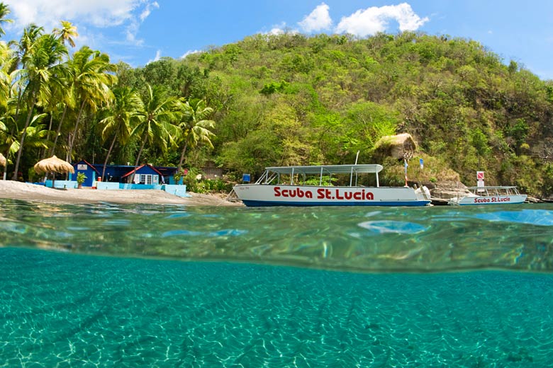 Begin your underwater adventure in Anse Chastanet Begin your underwater adventure in Anse Chastanet
