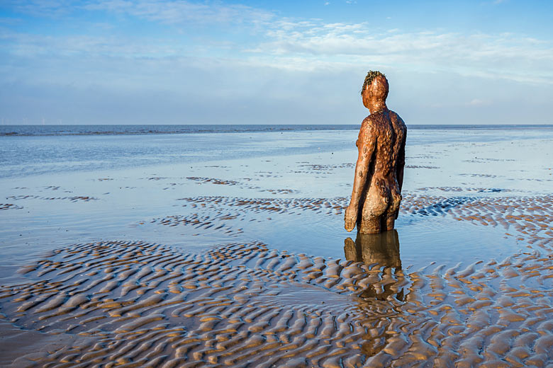 Part of Anthony Gormley's Anorther Place sculpture