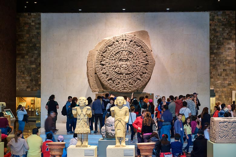 The famous Aztec Sun Stone, National Museum of Anthropology