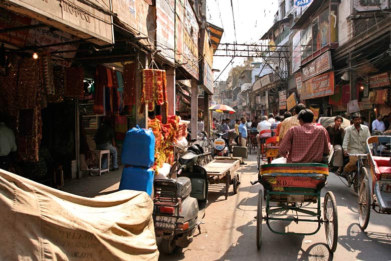 Touring the backstreets of Old Delhi, India Touring the backstreets of Old Delhi, India