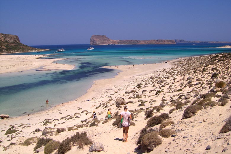 The sheltered and shallow lagoon of Balos Beach The sheltered and shallow lagoon of Balos Beach