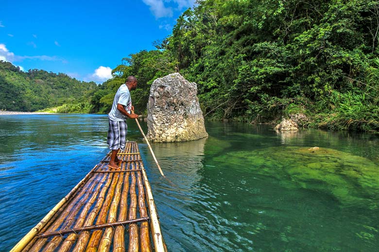 Bamboo rafting on the Martha Brae River Bamboo rafting on the Martha Brae River
