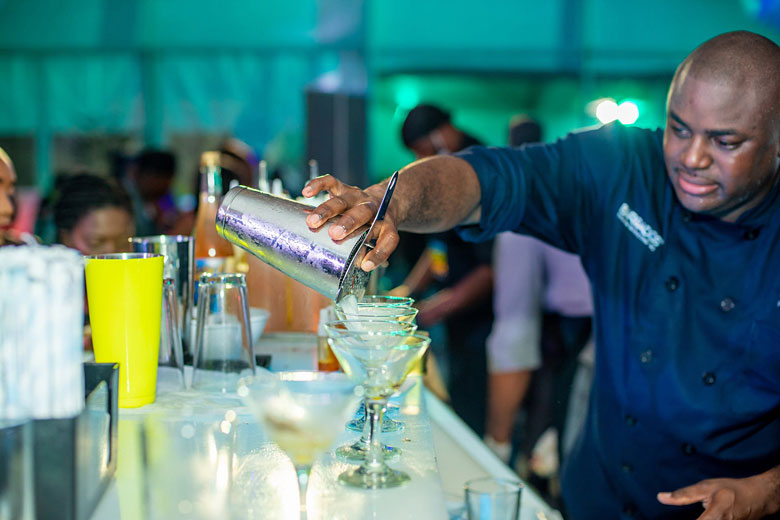 Shaking things up at the annual Food & Rum Festival - photo courtesy of Barbados Tourism Marketing