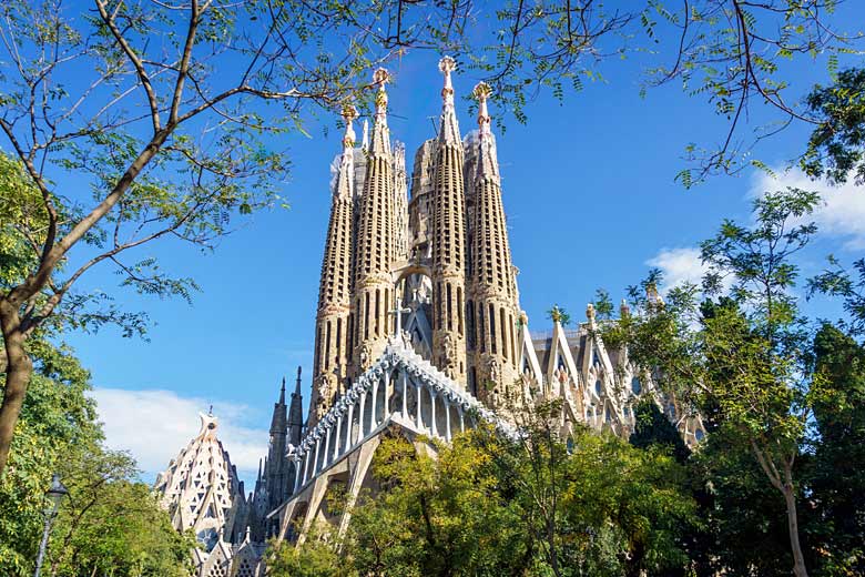 The famous Sagrada Familia, Barcelona, Spain