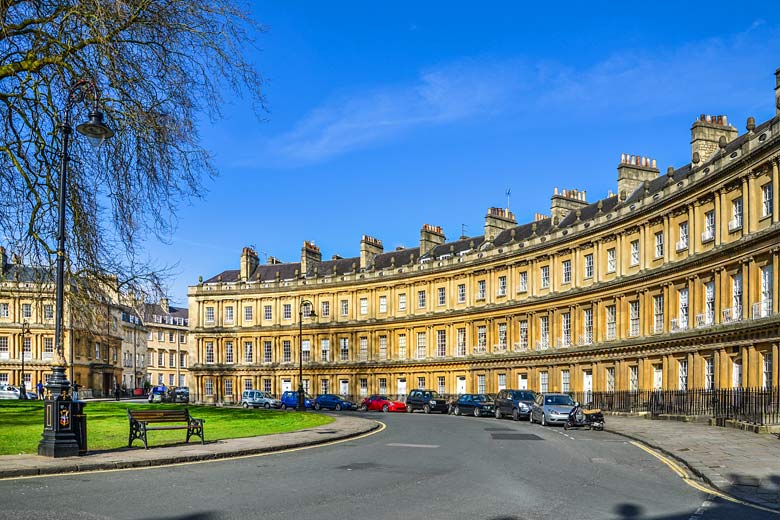 Historic townhouses on The Circus in Bath