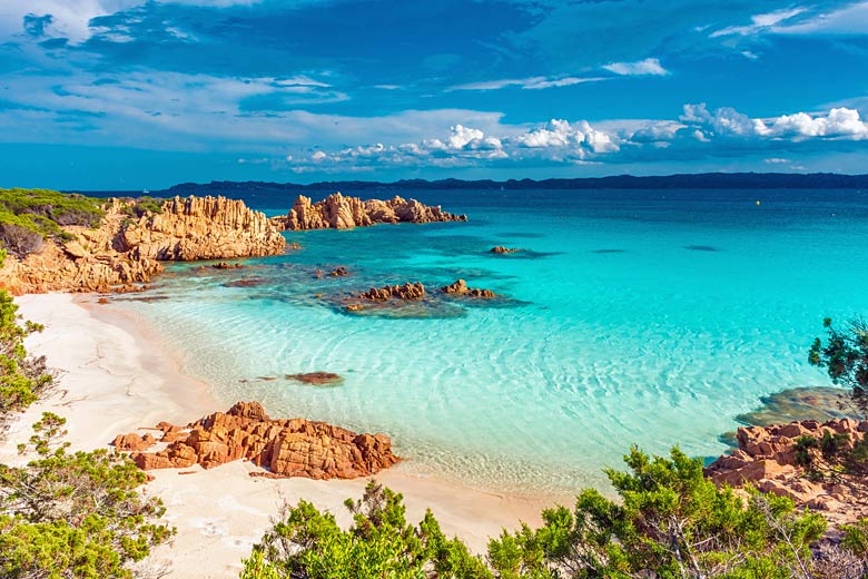 The crystal clear waters of the Maddalena archipelago, Sardinia The crystal clear waters of the Maddalena archipelago, Sardinia