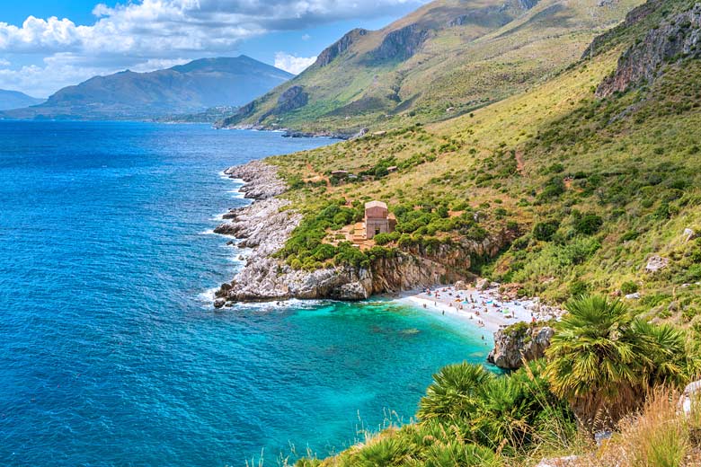 Isolated beach in the Zingaro Nature Reserve, Sicily