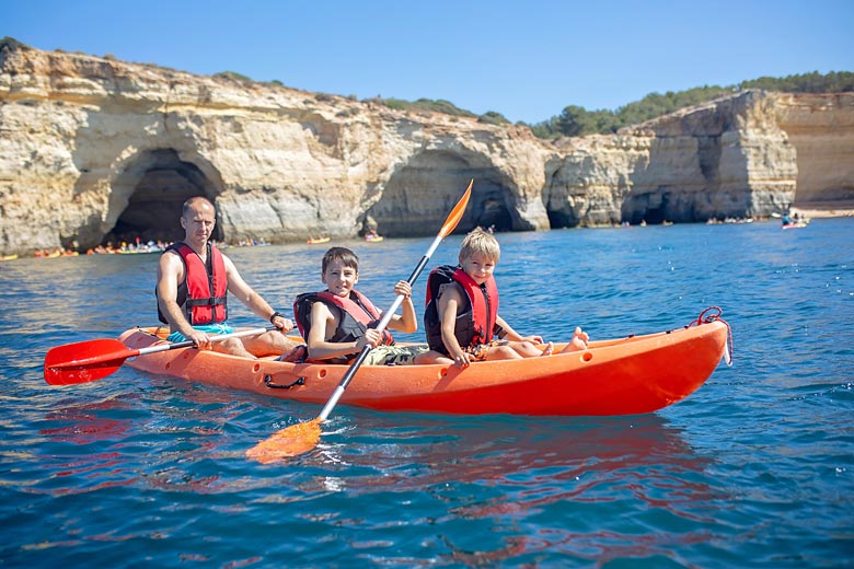 Kayaking the Benagli Cave, the Algarve Kayaking the Benagli Cave, the Algarve