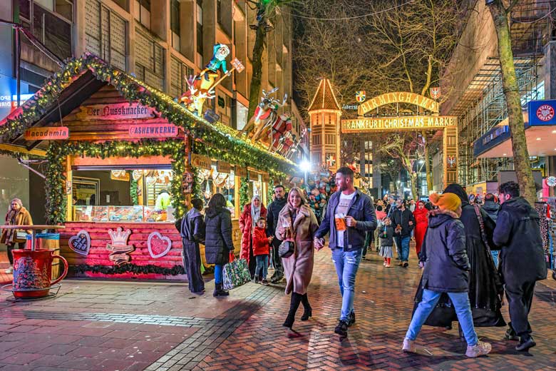 Beer and bratwurst at Birimingham's Frankfurt Christmas Market