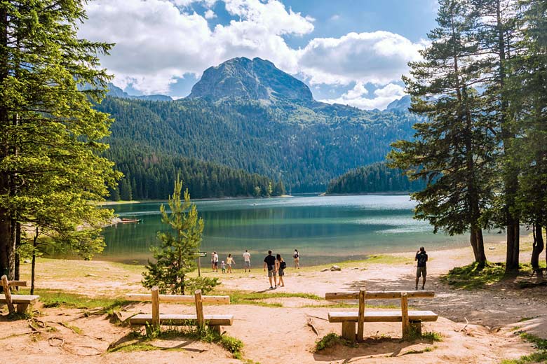 Relax at the Black Lake in the Durmitor National Park Relax at the Black Lake in the Durmitor National Park