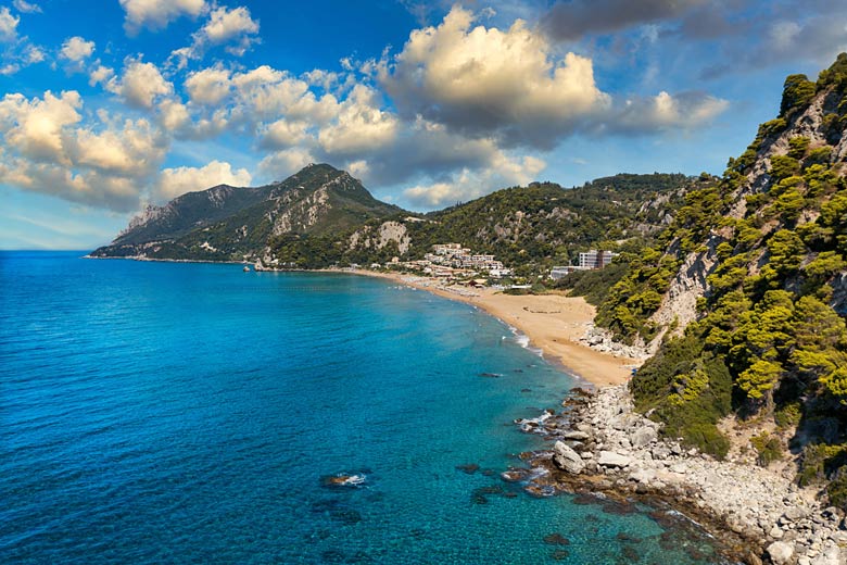 Head for Blue-Flag-winning Glyfada Beach, Corfu