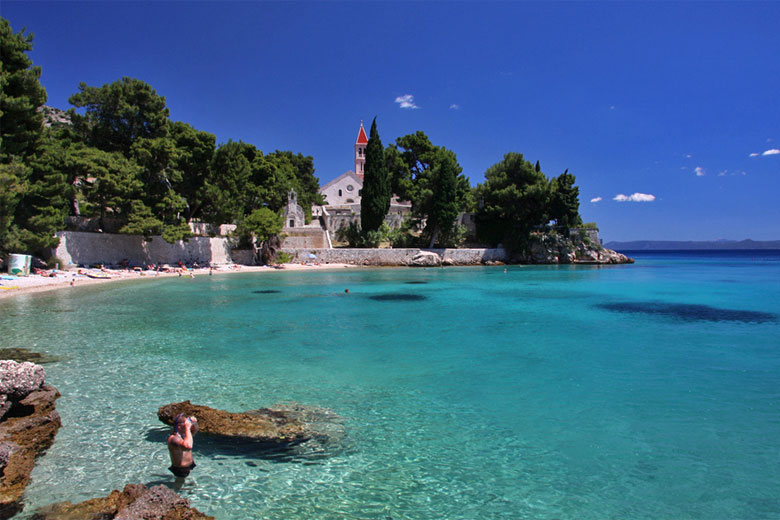 Blue sky, crystal clear water, Brac Island Blue sky, crystal clear water, Brac Island