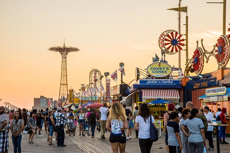Along the Boardwalk at Coney Island Along the Boardwalk at Coney Island