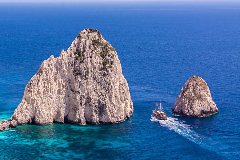 Boat trip around Zante, Greece