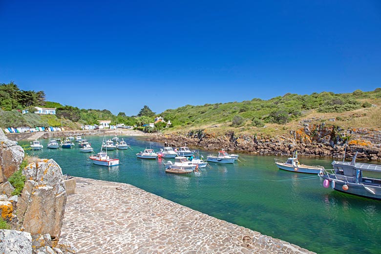 Boats bobbing in Port de la Meule, L'Île d'Yeu